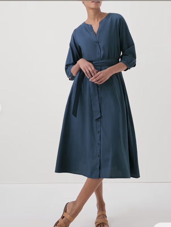 Pact Dresses & Skirts - Pact Sunset Lightweight Organic Cotton Easy Dress French Navy Size XL